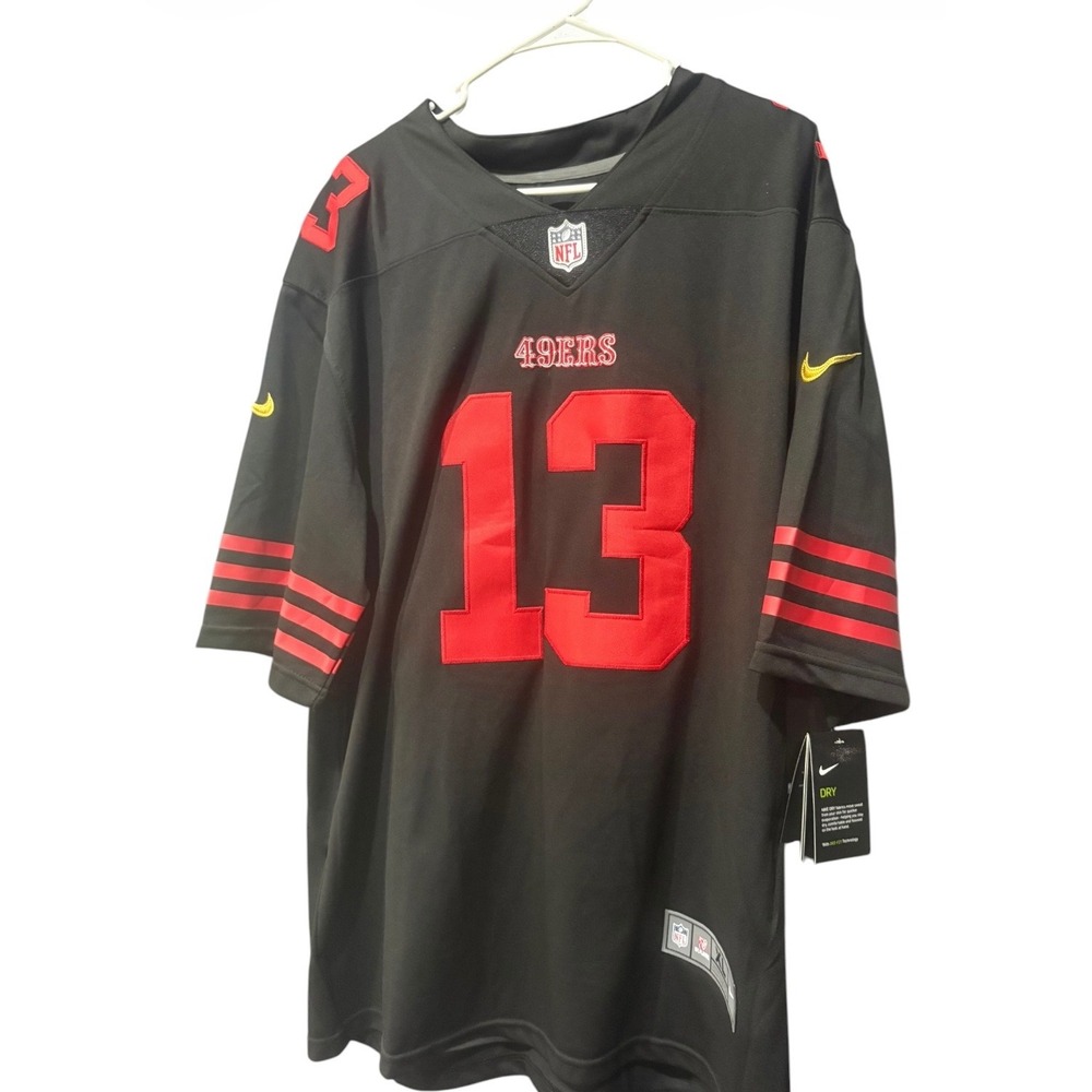 Nike Brock Purdy #13 San Francisco 49ers Black Game Jersey Men XL NWT NFL